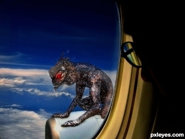 Creation of Fright at 30,000 feet: Final Result